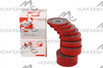 Скотч 2-х сторонний 12мм-5м 3М (красный)