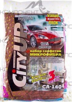 Салфетка микрофибра 50*70 City UP Big & Thick (3шт)