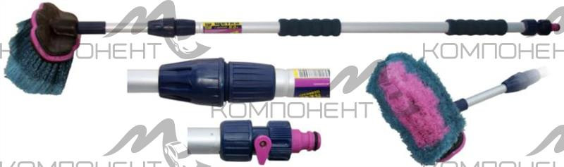 Щетка швабра (телескоп.) City UP под шланг, с краном (L, МА)