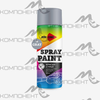 Краска AIM-ONE акриловая серая 450 мл
