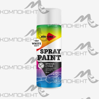 Краска AIM-ONE акриловая белая матовая 450 мл