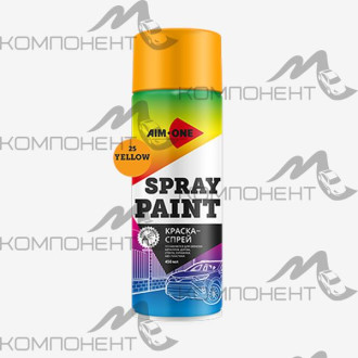 Краска AIM-ONE акриловая желтая 450 мл