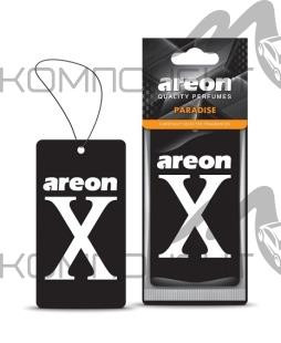 Ароматизатор подвесной картонный AREON X-VERSION BLACK - Paradise Рай