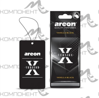 Ароматизатор подвесной картонный AREON X-VERSION Vanilla Black Ванила Блэк