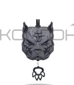 Ароматизатор подвесной AROMA BAR Питбуль 2 с мини-брелоком черный