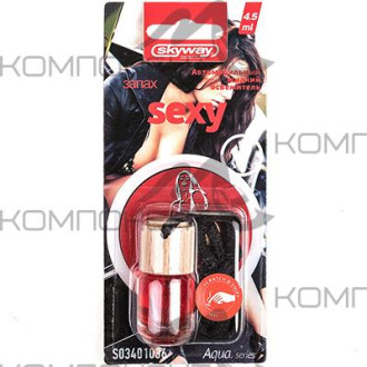 Ароматизатор подвесной SKYWAY бутылочка с дерев. крышкой Aqua.series  Sexy 4,5мл