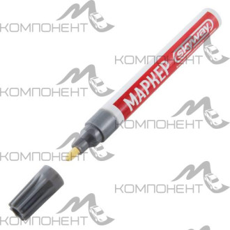 Маркер SKYWAY универсальный с наконечником из фетра СЕРЕБРЯНЫЙ