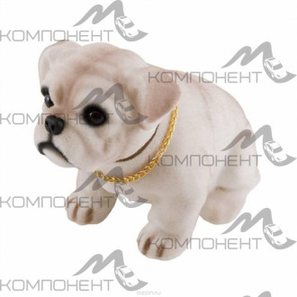 Собака большая в машину с освежителем "Лимон" SKYWAY Бульдог 13,5*7,5*11,5 см