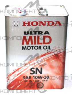 HONDA ULTRA MOTOR OIL MILD 10W30 API SN ILSAC GF-5 п/с 4л
