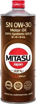 MITASU GOLD PAO 0W30 API SN ILSAC GF-5 синт 1л