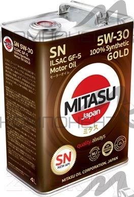 MITASU GOLD 5W30 API SN ILSAC GF-5 синт   4л