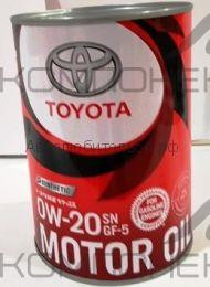 TOYOTA MOTOR OIL 0W20 API SP GF-6A синт 1л