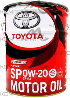 TOYOTA MOTOR OIL 0W20 SP GF-6A синт 20л