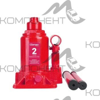 Домкрат  2т гидравлический бутылочный h 161-387мм "CARFORT" в сумке