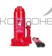 Домкрат  4т гидравлический бутылочный h 195-380мм "CARFORT" в сумке