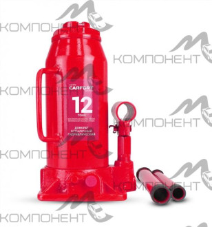 Домкрат 12т гидравлический бутылочный h 245-485мм "CARFORT" в сумке