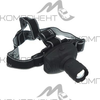 Фонарь ЧИНГИСХАН/ ЕРМАК налобный с фокусировкой 3 Вт LED, 3*AAA, 6*5 см