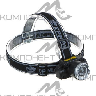 Фонарь ЧИНГИСХАН/ ЕРМАК налобный XPE 5 Вт 6*7см 3 режима 1500мАч USB кабель пластик 1 цвет