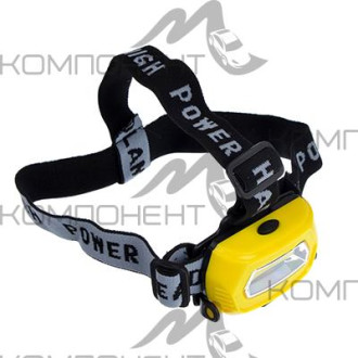 Фонарь ЧИНГИСХАН налобный 1 COB 7Вт аккумулятор 200мАч 8*4см пластик 3 режима
