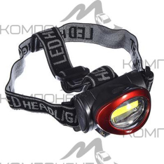 Фонарь ЧИНГИСХАН/ ЕРМАК налобный 5 Вт COB LED, 3*AAA, 6,8*4 см