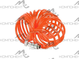 Шланг спиральный для подкачки колес 15 м с быстросъемным наконечником