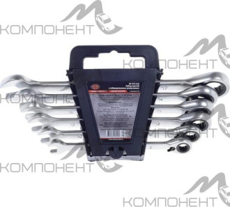 Набор ключей комбинированных трещоточных с реверсом  6пр. 8-17мм AV Steel