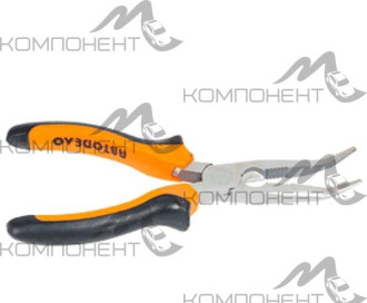 Длинногубцы 180 мм изогнутые двухкомпонентные рукоятки АВТОDЕЛО