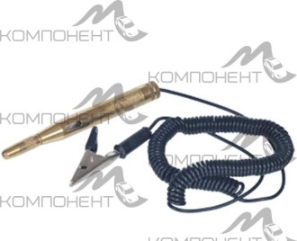 Пробник индикаторный 6-24V 115мм с проводом "крокодил" 3м спиральный провод металл. блистер АВТОDЕЛО