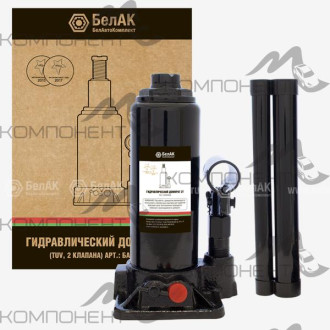 Домкрат  2т гидравлический бутылочный h 150-290мм (TUV 2 клапана) БелАК