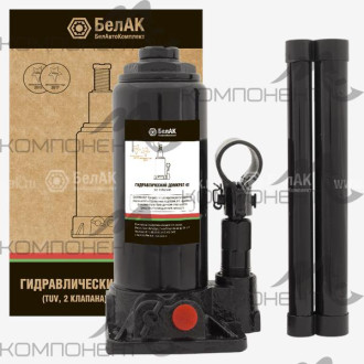 Домкрат  4т гидравлический бутылочный h 170-345мм (TUV,2 клапана) БелАК