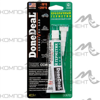 Герметик-клей для стекол прозрачный силиконовый DD 42,5 г