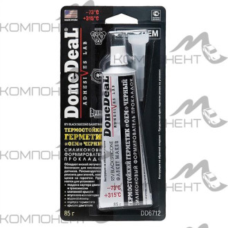 Герметик термостойкий формирователь прокладок силикон черный DD  80гр