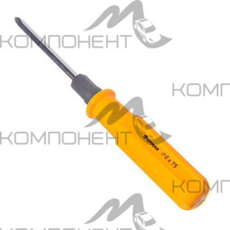 Отвертка 2 в 1 6*75 с мет. фиксатором 4 цвета Ермак