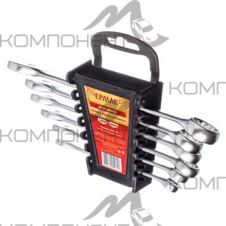 Набор ключей рожково-накидных  6 пр 8-17мм Ермак футляр