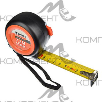 Рулетка 7,5м 25мм Автостоп ABS пластик Ермак
