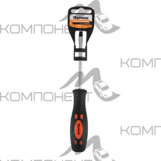 Отвертка 6*100 (-) с прорезиненной ручкой SL Ермак