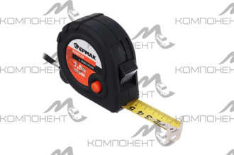 Рулетка 7,5м, 3 фиксатора Ермак "черная"