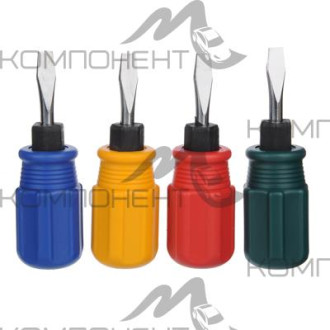 Отвертка 2 в 1 6*38 с мет. фиксатором 4 цвета Ермак