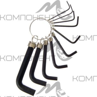 Набор 6-гр. ключей Ермак 10пр. НЕХ 1,5-10мм JF2296B в пакете