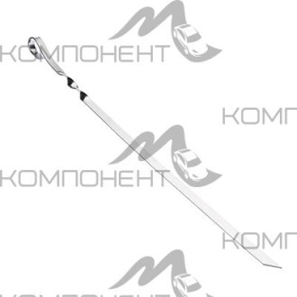 Шампур угловой 550*10*1,5мм нерж. сталь