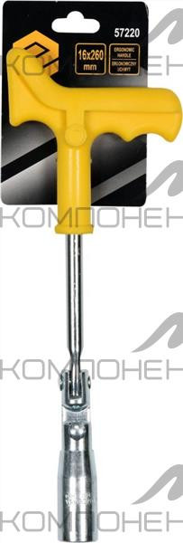 Ключ свечной с карданом 16 усиленный VOREL