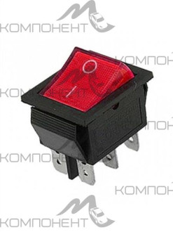 Клавиша электропроводки большая красная