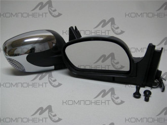 Зеркало боковое в сборе 2105-07 (хром +поворот) волна