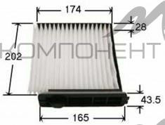 Фильтр салона AC-208J  AZUMI  174/202/28 NS Tiida / Latio