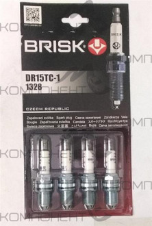 Свеча зажигания Brisk EXTRA DR15TC-1-J ВАЗ 21103 2112 инж. 3-х конт. 16 кл (комплект)