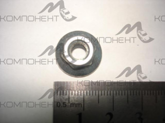 Гайка М6*1 с зубчатым буртиком