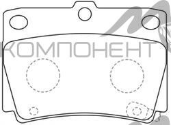 Колодки задние дисковые 3391 (PN) (G-Brake) MMC Mirage/Lancer many 91-,Galant 89-,RVR/Chariot 94-