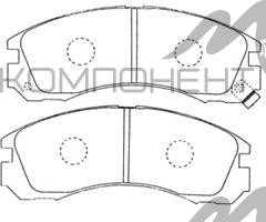 Колодки передние дисковые 3233 PN (G-Brake) MMC Mirage/Lancer many 91-,Galant 89-,RVR/Chariot 94-