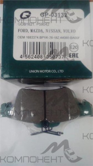 Колодки задние тормозные 2702 (PN) (G-Brake) Mazda 3,Focus C-Max 03~,Focus II,Opel Vectra 02~