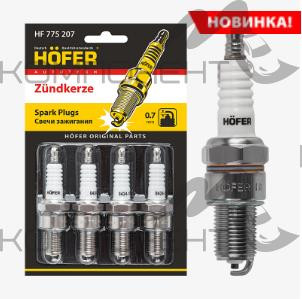 Свеча зажигания HOFER Лада 2108-2110 карб. (0,7мм, R, Cu) (4шт) блистер